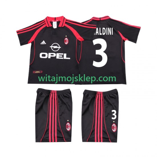 Koszulka AC Milan MALDINI 3 2000 2001 Retro Dziecięca Trzeci Strój Krótkie Rękawy