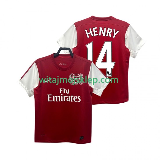 Koszulka Arsenal HENRY 14 2012 Retro Męska Stroje Domowe 2011 Krótkie Rękawy