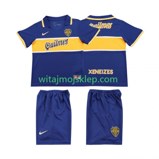 Koszulka CA Boca Juniors 1996 1997 Retro Dziecięca Stroje Domowe Krótkie Rękawy
