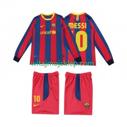 Koszulka FC Barcelona Lionel Messi 10 Retro Dziecięca Stroje Domowe 2011 2010 Długie Rękawy