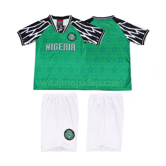 Koszulka Reprezentacja Nigerii 1995 Retro Dziecięca Stroje Domowe Krótkie Rękawy