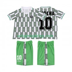 Koszulka Reprezentacja Nigerii OKOCHA 10 Retro Dziecięca Stroje Wyjazdowe 1994 Krótkie Rękawy