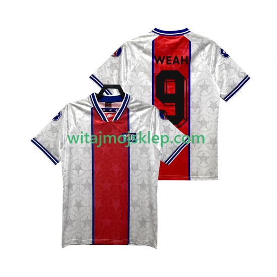Koszulka Paris Saint-Germain WEAH 9 1995 Retro Męska Stroje Wyjazdowe 1994 Krótkie Rękawy