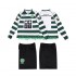 Koszulka Sporting CP 2001 2003 Retro Dziecięca Stroje Domowe Długie Rękawy