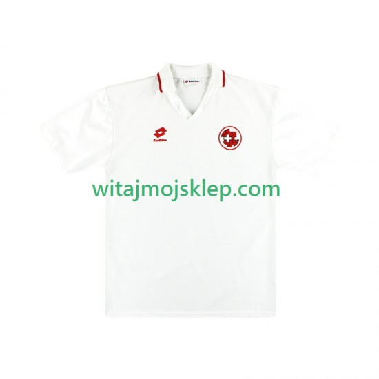 Koszulka Reprezentacja Szwajcarii Retro Męska Stroje Wyjazdowe 1994 Krótkie Rękawy