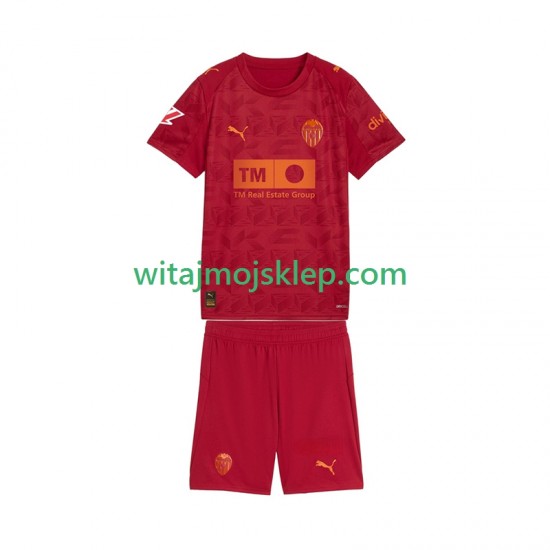 Koszulka Valencia CF Dziecięca Stroje Wyjazdowe 2025-2026 Krótkie Rękawy