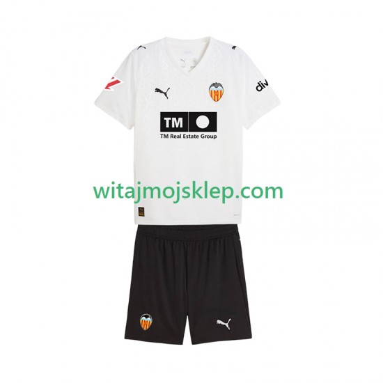 Koszulka Valencia CF Dziecięca Stroje Domowe 2025-2026 Krótkie Rękawy