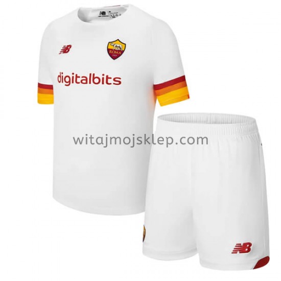Koszulka AS Roma Dziecięca Stroje Wyjazdowe 2021-2022 Krótkie Rękawy