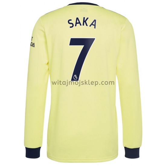 Koszulka Arsenal Bukayo Saka 7 Stroje Wyjazdowe 2021-2022 Długie Rękawy