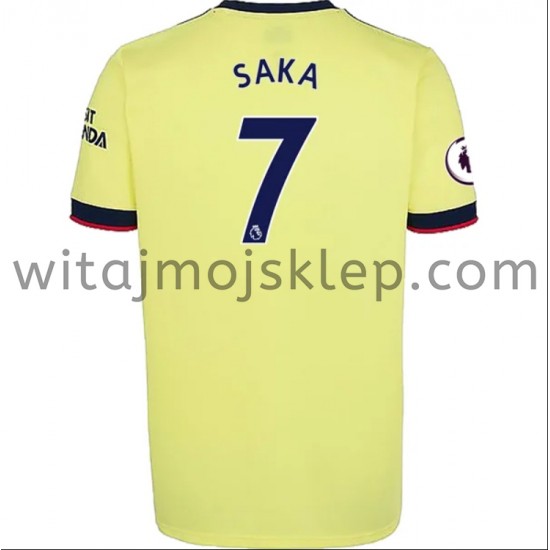 Koszulka Arsenal Bukayo Saka 7 Stroje Wyjazdowe 2021-2022 Krótkie Rękawy
