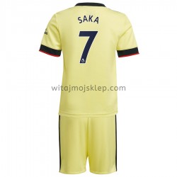 Koszulka Arsenal Bukayo Saka 7 Dziecięca Stroje Wyjazdowe 2021-2022 Krótkie Rękawy