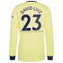 Koszulka Arsenal David Luiz 23 Stroje Wyjazdowe 2021-2022 Długie Rękawy