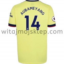 Koszulka Arsenal Pierre-Emerick Aubameyang 14 Stroje Wyjazdowe 2021-2022 Krótkie Rękawy