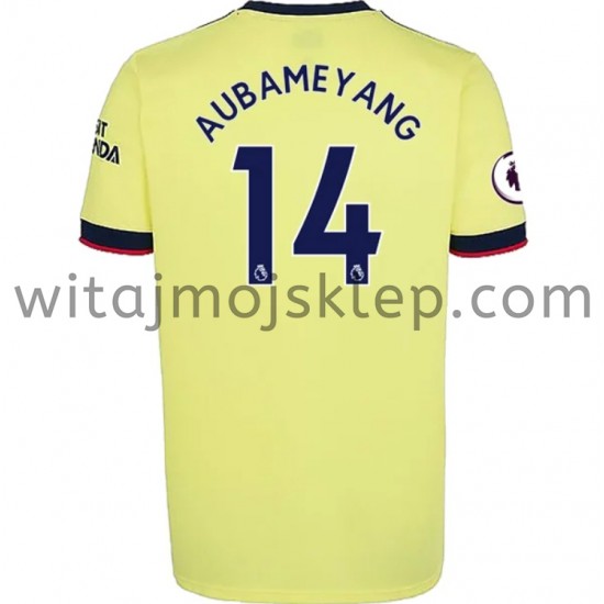 Koszulka Arsenal Pierre-Emerick Aubameyang 14 Stroje Wyjazdowe 2021-2022 Krótkie Rękawy
