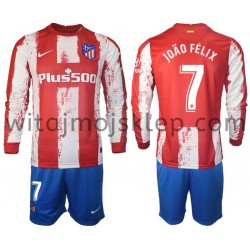 Koszulka Atlético Madryt Joao Felix 7 Dziecięca Stroje Domowe 2021-2022 Długie Rękawy