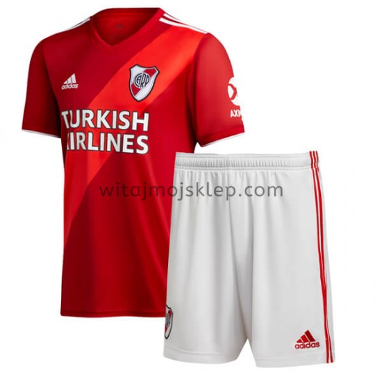 Koszulka CA River Plate Dziecięca Stroje Wyjazdowe 2021-2022 Krótkie Rękawy