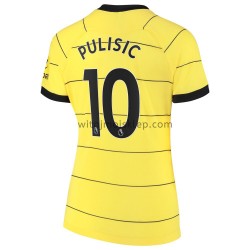 Koszulka Chelsea Christian Pulisic 10 Damska Stroje Wyjazdowe 2021-2022 Krótkie Rękawy