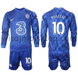 Koszulka Chelsea Pulisic 10 Dziecięca Stroje Domowe 2021-2022 Długie Rękawy