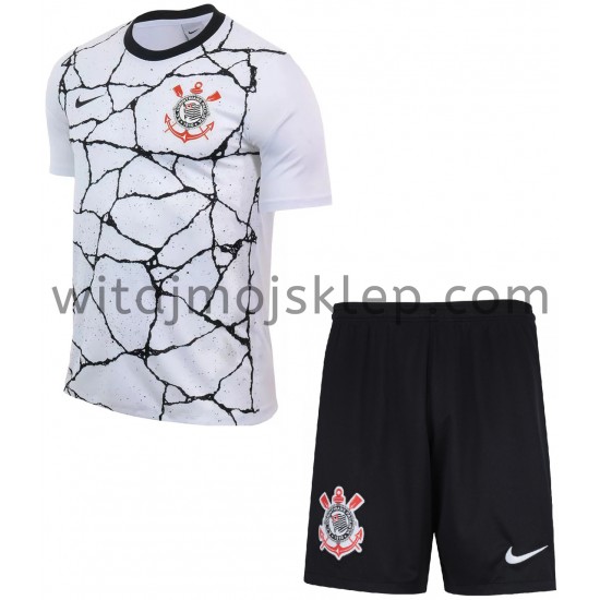 Koszulka Corinthians Dziecięca Stroje Domowe 2021-2022 Krótkie Rękawy