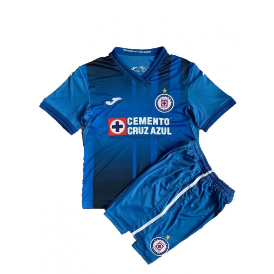 Koszulka Cruz Azul Dziecięca Stroje Domowe 2021-2022 Krótkie Rękawy