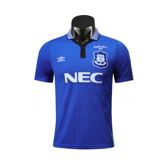Koszulka Everton Retro Stroje Domowe 1995 Krótkie Rękawy