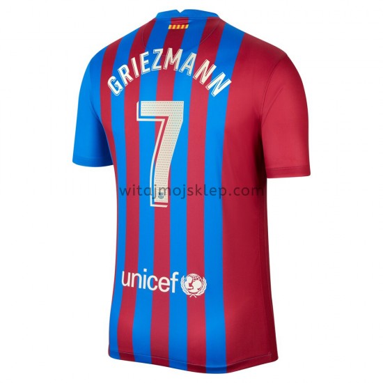 Koszulka FC Barcelona Antoine Griezmann 7 Stroje Domowe 2021-2022 Krótkie Rękawy