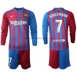 Koszulka FC Barcelona Antoine Griezmann 7 Dziecięca Stroje Domowe 2021-2022 Długie Rękawy