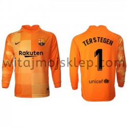 Koszulka FC Barcelona Bramkarskie Ter Stegen 1 Stroje Domowe 2021-2022 Długie Rękawy