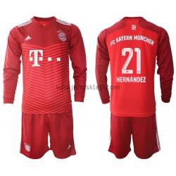 Koszulka Bayern Monachium Lucas Hernandez 21 Dziecięca Stroje Domowe 2021-2022 Długie Rękawy