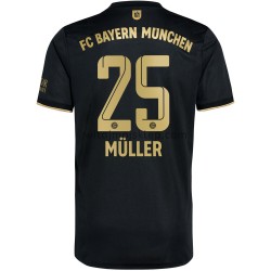Koszulka Bayern Monachium Thomas Muller 25 Stroje Wyjazdowe 2021-2022 Krótkie Rękawy