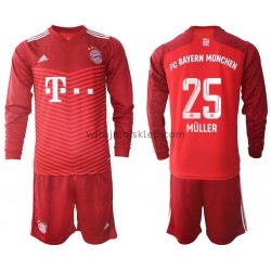 Koszulka Bayern Monachium Thomas Muller 25 Dziecięca Stroje Domowe 2021-2022 Długie Rękawy