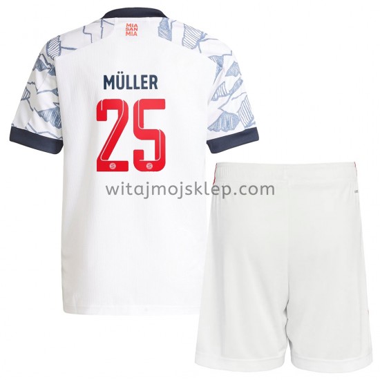 Koszulka Bayern Monachium Thomas Muller 25 Dziecięca Trzeci Strój 2021-2022 Krótkie Rękawy