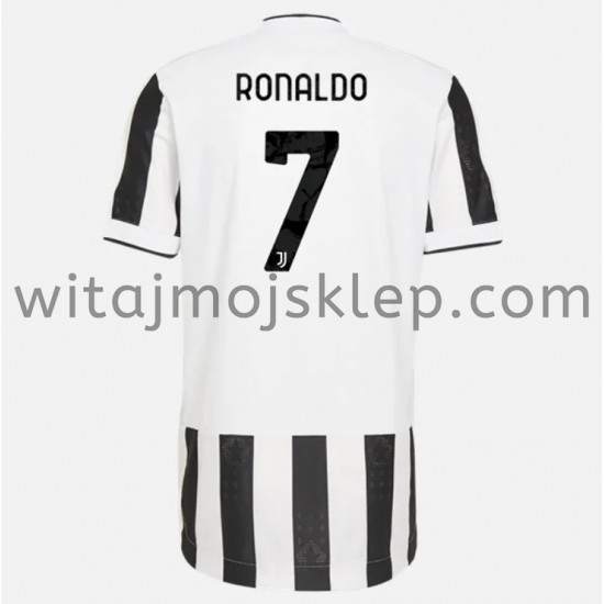 Koszulka Juventus Cristiano Ronaldo 7 Stroje Domowe 2021-2022 Krótkie Rękawy