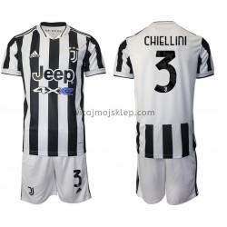 Koszulka Juventus Giorgio Chiellini 3 Dziecięca Stroje Domowe 2021-2022 Krótkie Rękawy