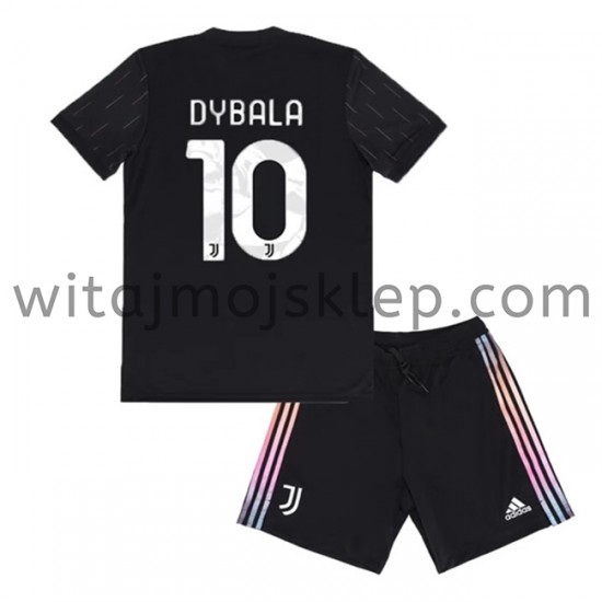 Koszulka Juventus Paulo Dybala 10 Dziecięca Stroje Wyjazdowe 2021-2022 Krótkie Rękawy