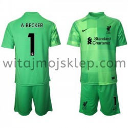 Koszulka Liverpool Bramkarskie Alisson Becker 1 Dziecięca Stroje Domowe 2021-2022 Krótkie Rękawy