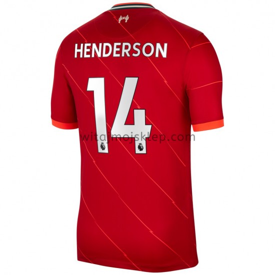 Koszulka Liverpool Jordan Henderson 14 Stroje Domowe 2021-2022 Krótkie Rękawy