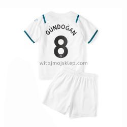 Koszulka Manchester City Ilkay Gundogan 8 Dziecięca Stroje Wyjazdowe 2021-2022 Krótkie Rękawy