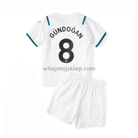 Koszulka Manchester City Ilkay Gundogan 8 Dziecięca Stroje Wyjazdowe 2021-2022 Krótkie Rękawy
