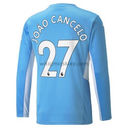 Koszulka Manchester City Joao Cancelo 27 Stroje Domowe 2021-2022 Długie Rękawy