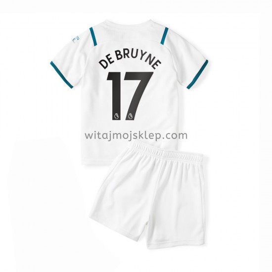 Koszulka Manchester City Kevin De Bruyne 17 Dziecięca Stroje Wyjazdowe 2021-2022 Krótkie Rękawy