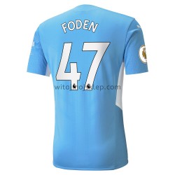 Koszulka Manchester City Phil Foden 47 Stroje Domowe 2021-2022 Krótkie Rękawy
