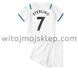 Koszulka Manchester City Raheem Sterling 7 Dziecięca Stroje Wyjazdowe 2021-2022 Krótkie Rękawy