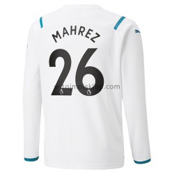 Koszulka Manchester City Riyad Mahrez 26 Stroje Wyjazdowe 2021-2022 Długie Rękawy