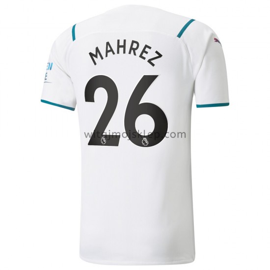 Koszulka Manchester City Riyad Mahrez 26 Stroje Wyjazdowe 2021-2022 Krótkie Rękawy