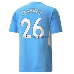 Koszulka Manchester City Riyad Mahrez 26 Stroje Domowe 2021-2022 Krótkie Rękawy