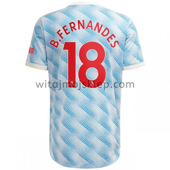 Koszulka Manchester United Bruno Fernandes 18 Stroje Wyjazdowe 2021-2022 Krótkie Rękawy