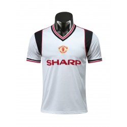Koszulka Manchester United Retro Stroje Wyjazdowe 1985 Krótkie Rękawy