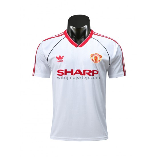 Koszulka Manchester United Retro Stroje Wyjazdowe 1988 Krótkie Rękawy