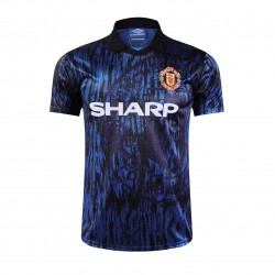 Koszulka Manchester United Retro Stroje Wyjazdowe 1993 Krótkie Rękawy